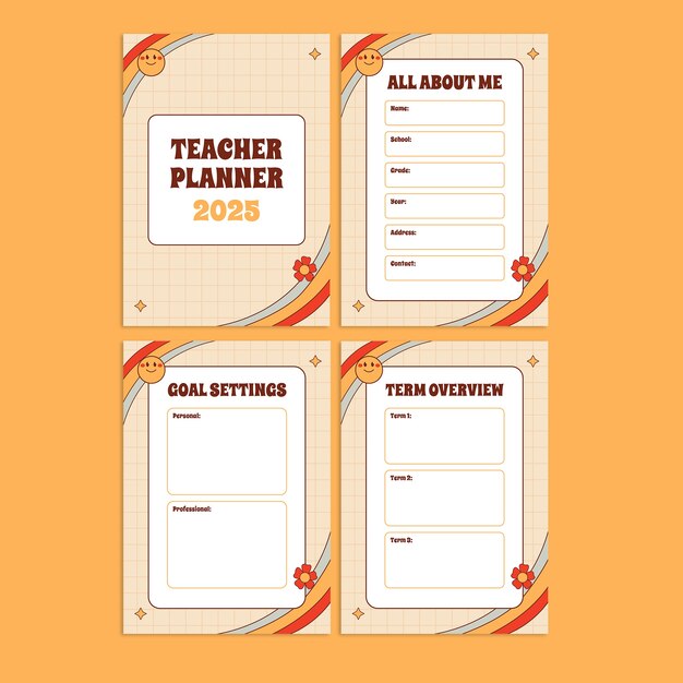 teacher planner template design