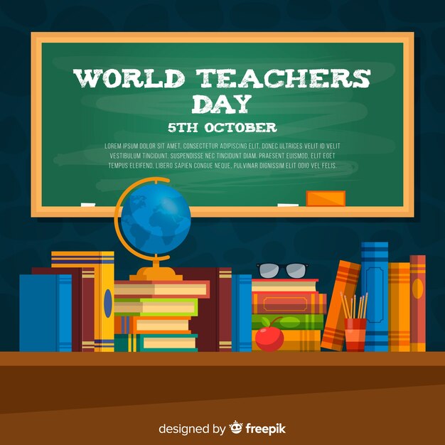Download Classroom with desk and blackboard Vector | Free Download