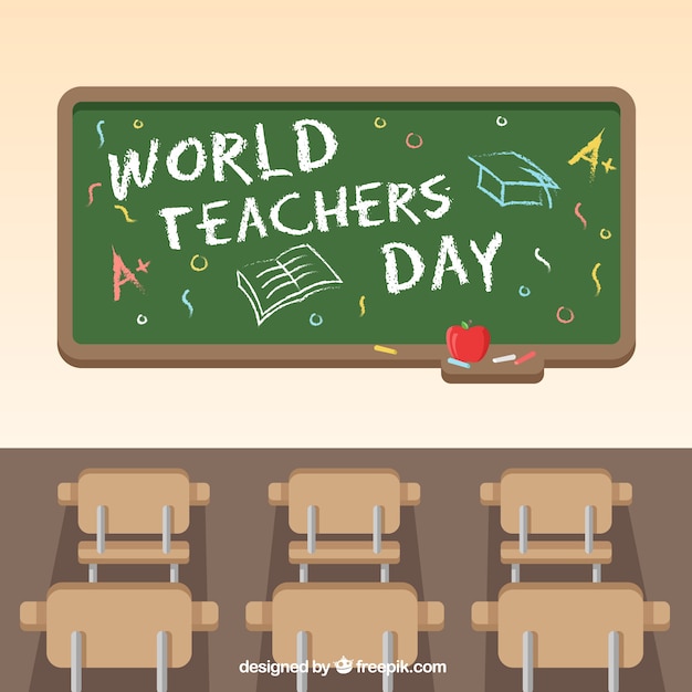 Teacher's day, written on the blackboard