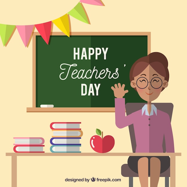 Teacher smiling, teacher's day