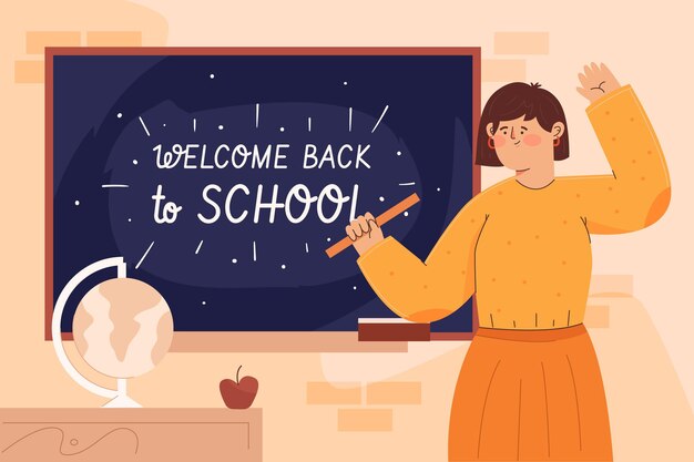 Teacher welcomes back to school