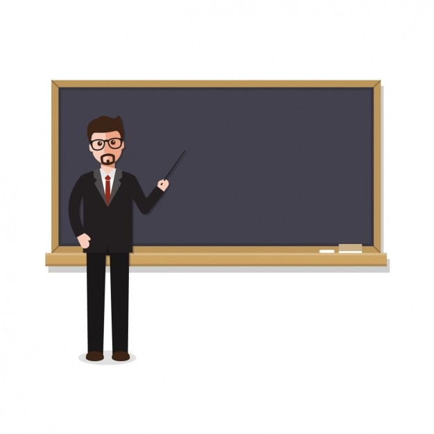 teacher with a blackboard design_1214 222