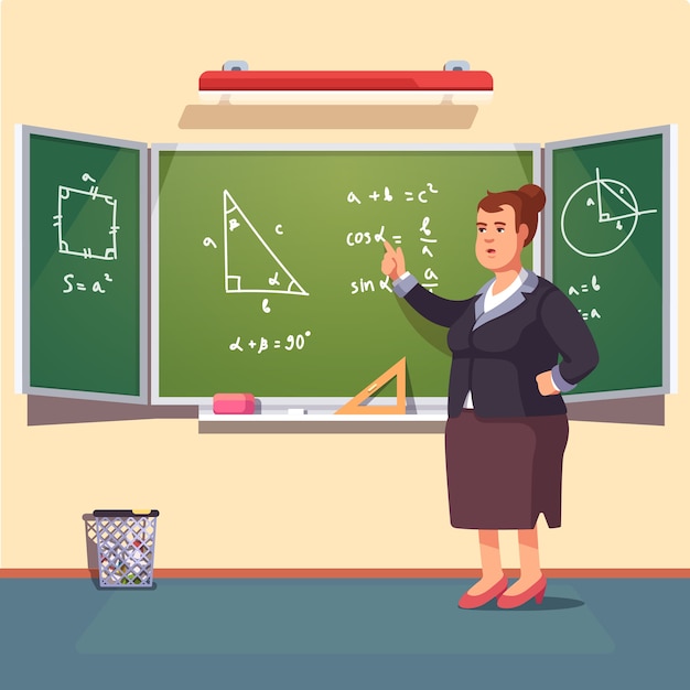 삼각법 강의주는 교사 여자