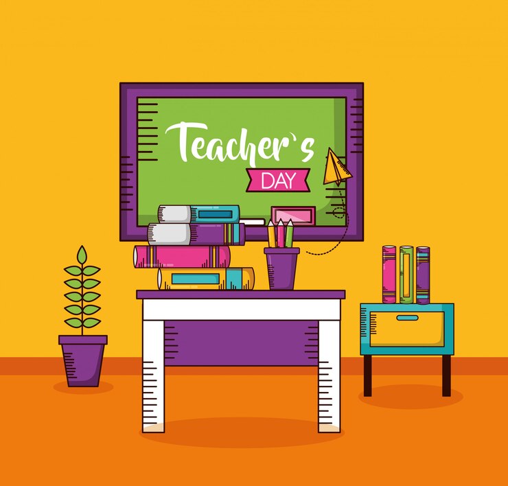 Free Vector teachers day card