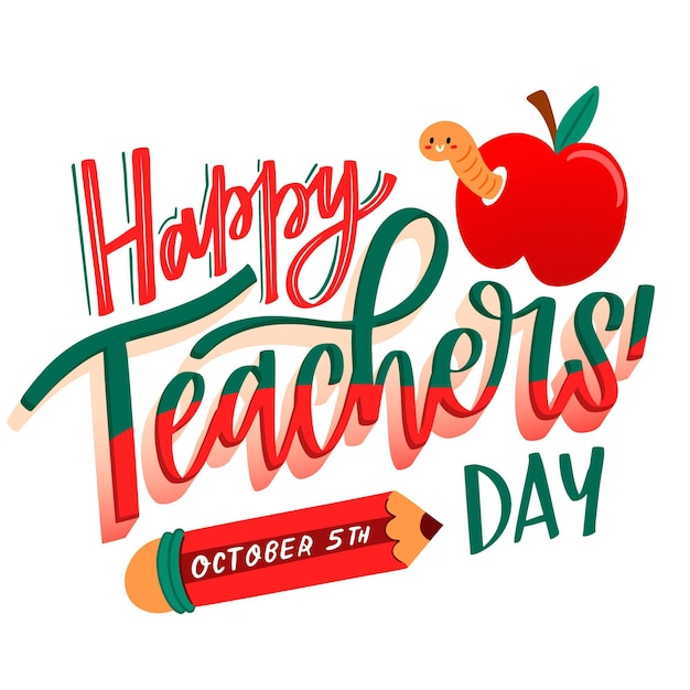 Teachers day lettering