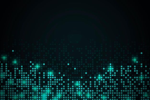 Free vector teal abstract pixel pattern background