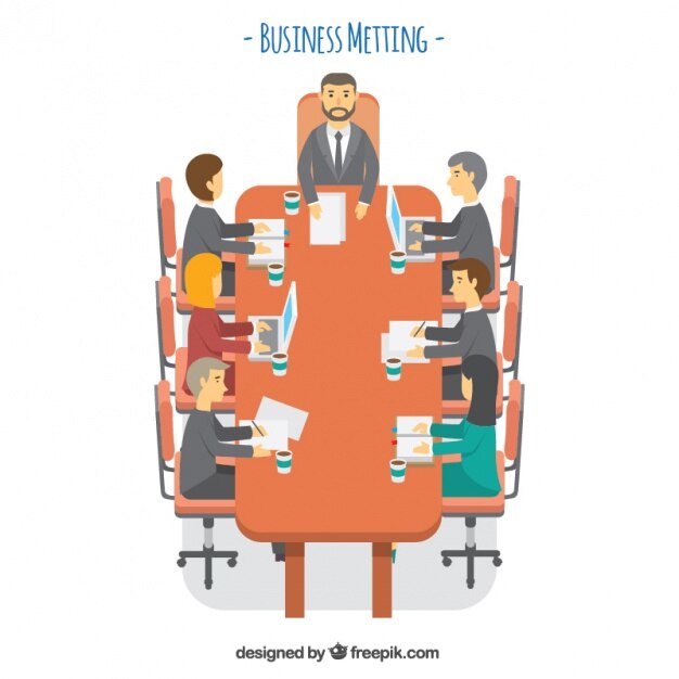 Free Vector team at a business meeting