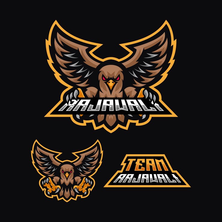 Бесплатный Вектор team rajawali eagle mascot logo