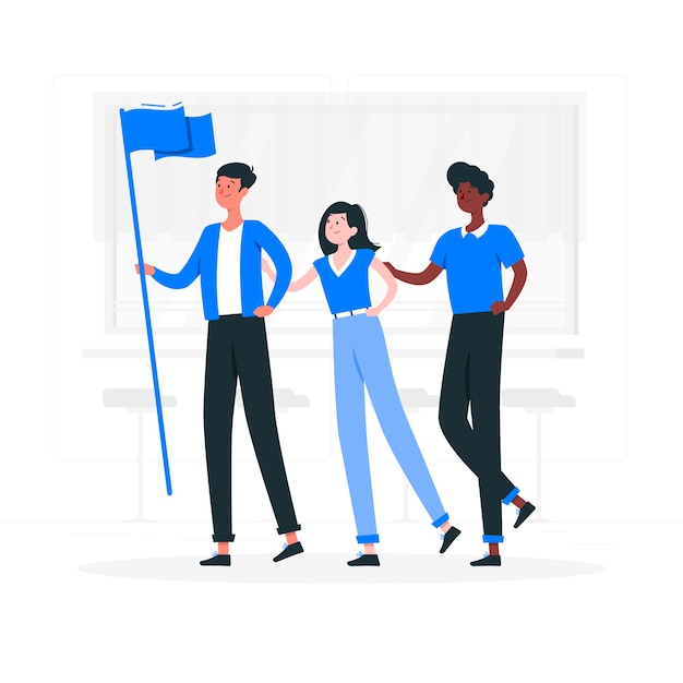 Free vector team spirit concept illustration