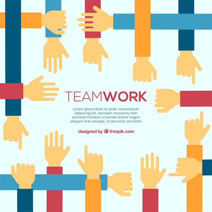 Free Vector team work background design