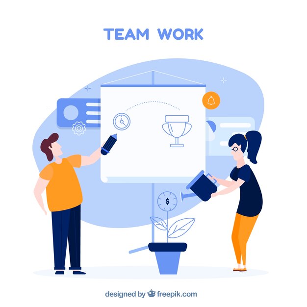 Team work business concept vector