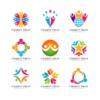 Premium Vector Teamwork And Community Logo Template Premium Vector Teamwork And Community Logo Template