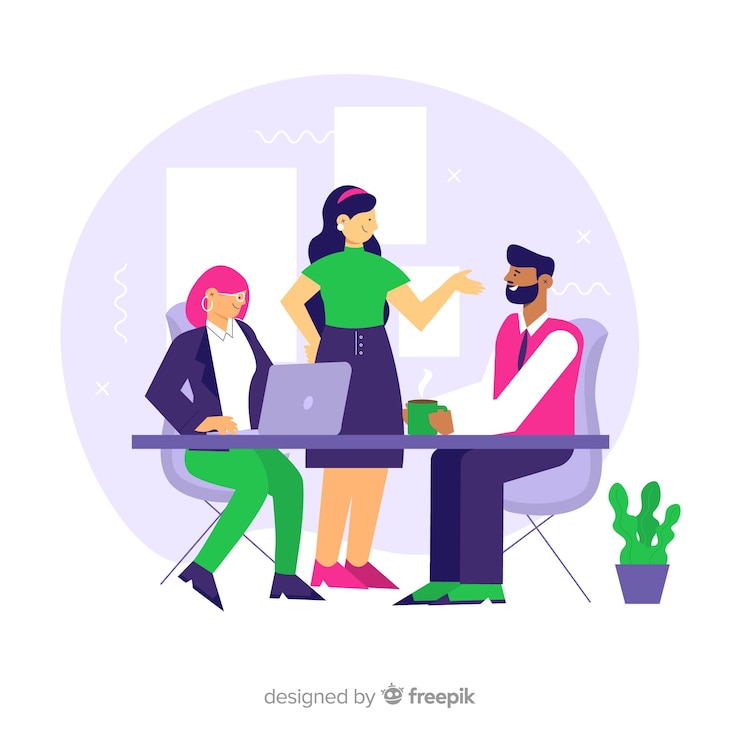 Free Vector teamwork concept for landing page