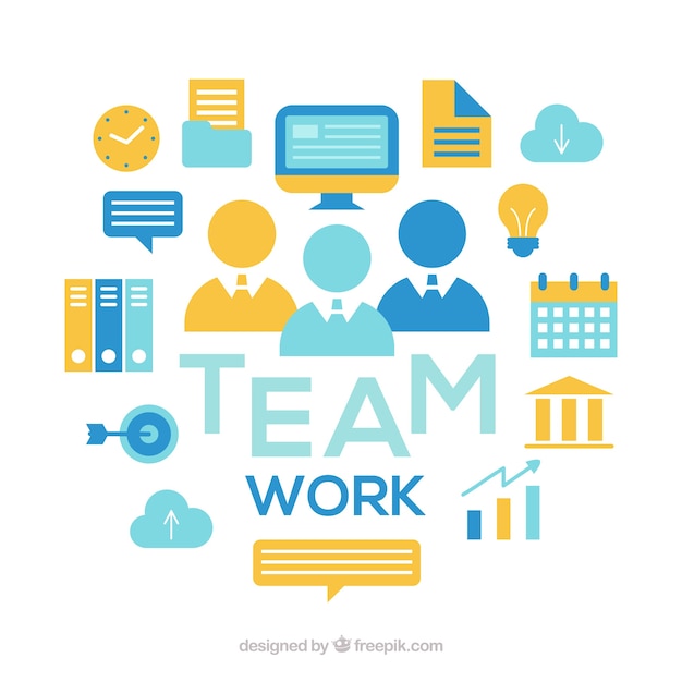 Free Vector teamwork concept