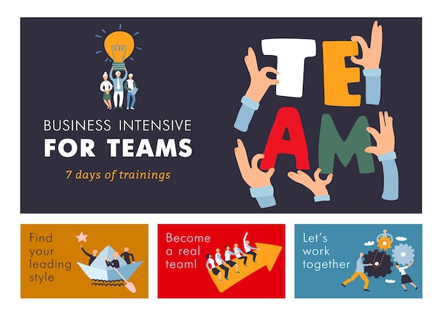 ビジネス効率のためのチームワーク協力管理トレーニング