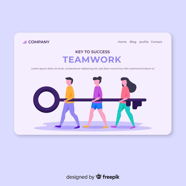 Teamwork landing page