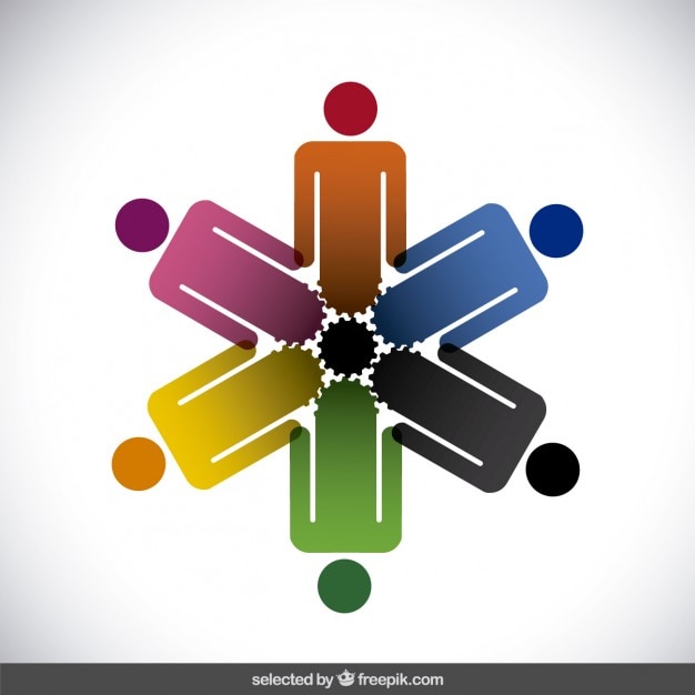 Free Vector teamwork logo