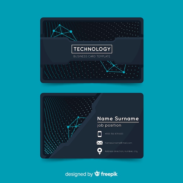 Free vector tech business card