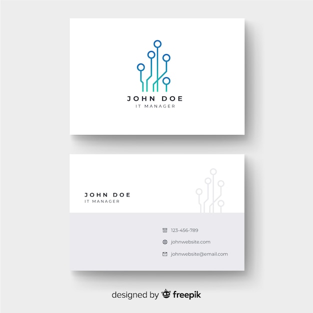 Tech business card