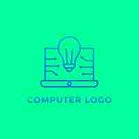 Free vector tech computer logo template