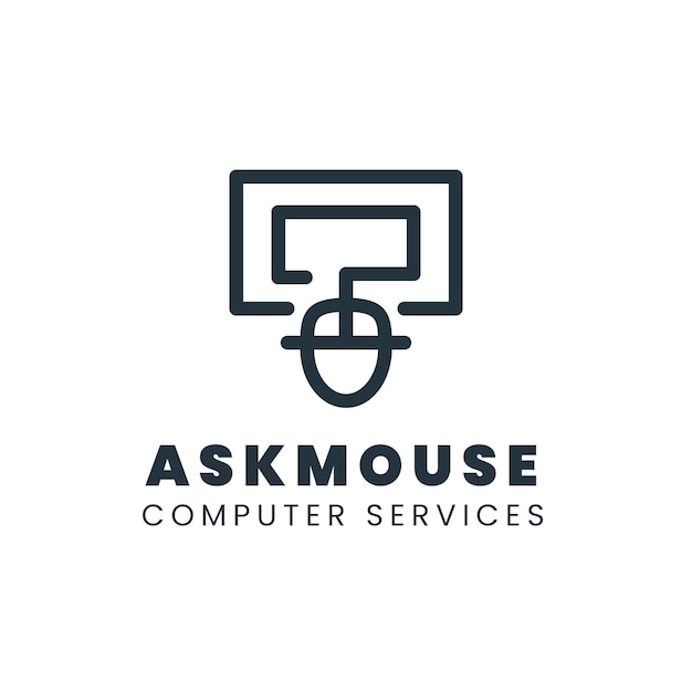 Шаблон логотипа tech computer