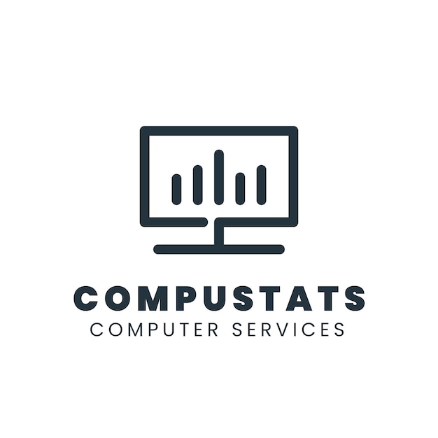 Шаблон логотипа tech computer