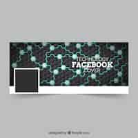 Free vector tech facebook cover