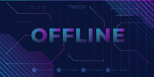 Tech offline twitch banner gamer style