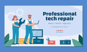 Free vector tech repair template design