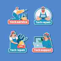 Free vector tech repair template design