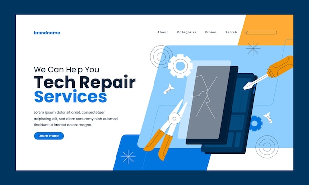 Tech repair template design