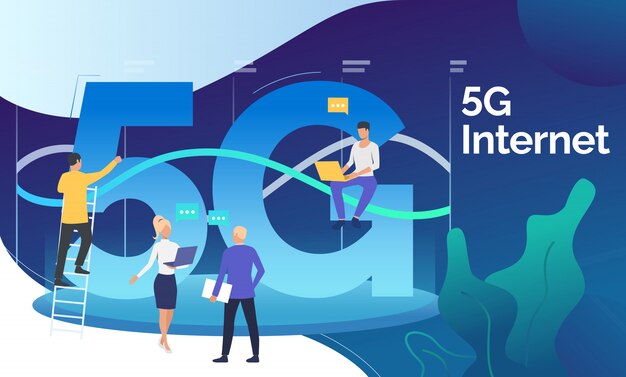 Технические разработчики, работающие над сетевым проектом 5G