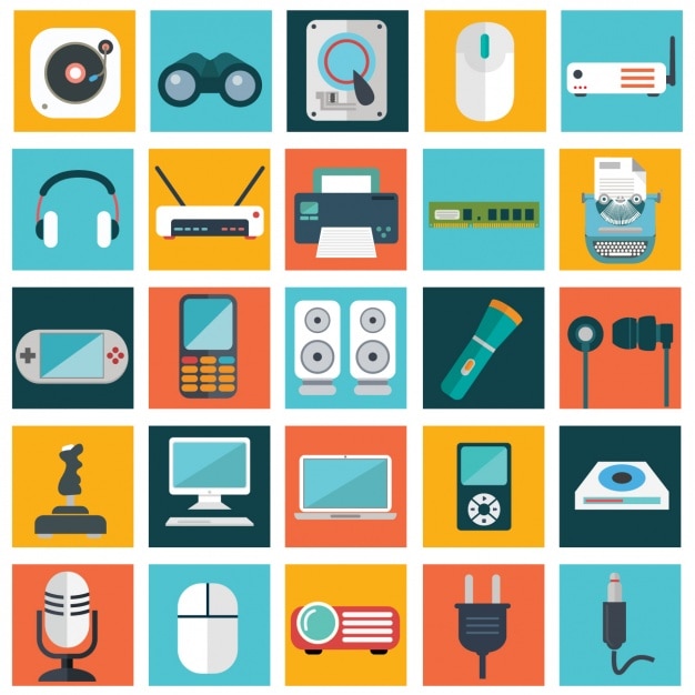 Free vector technologic devices collection