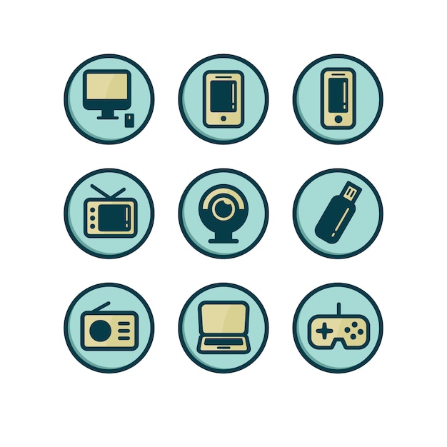 Technologic icons collection