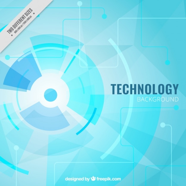 無料ベクター 技術的背景水色