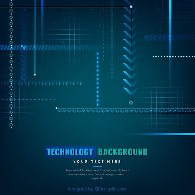 Free vector technological background of lines