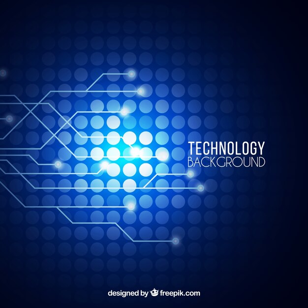 Technological background with circles and lines