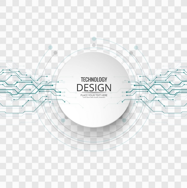 Technological background with circuits