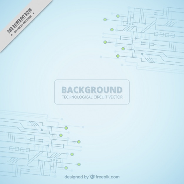 Free vector technological background with circuits