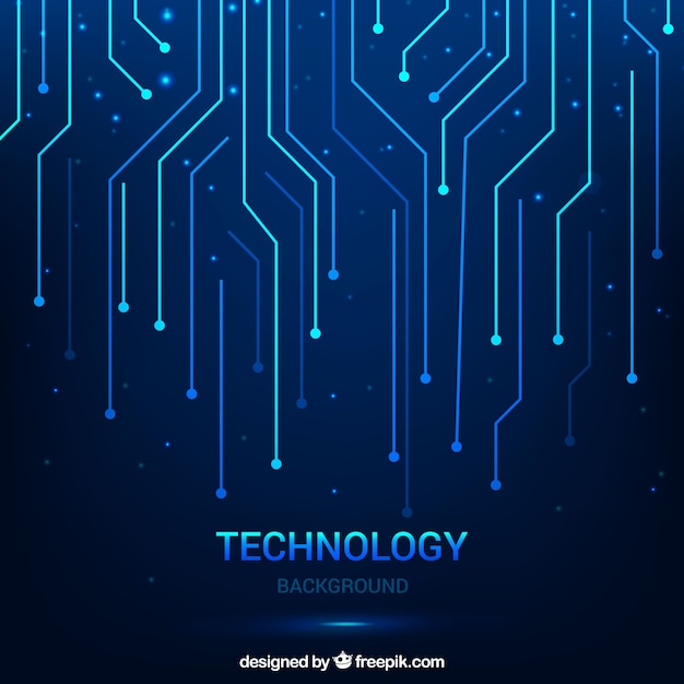 Free vector technological background with lines