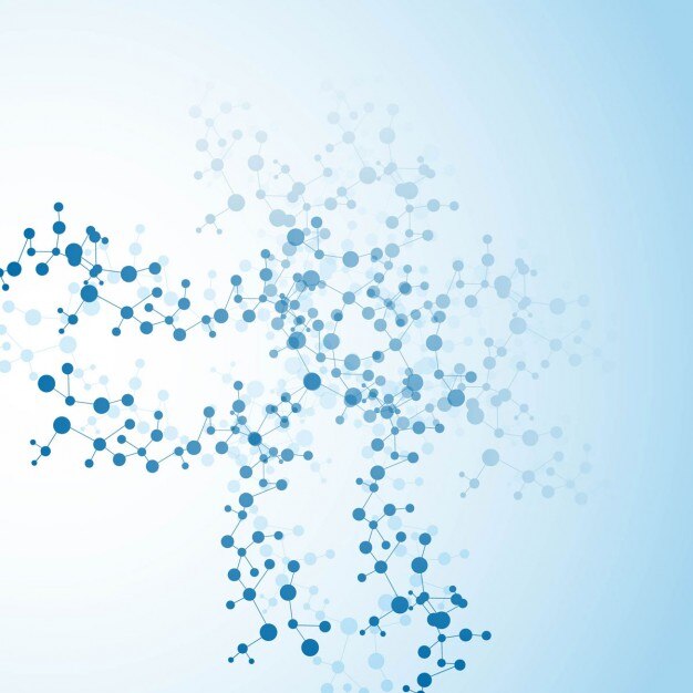 Free Vector technological blue background with lines and dots 