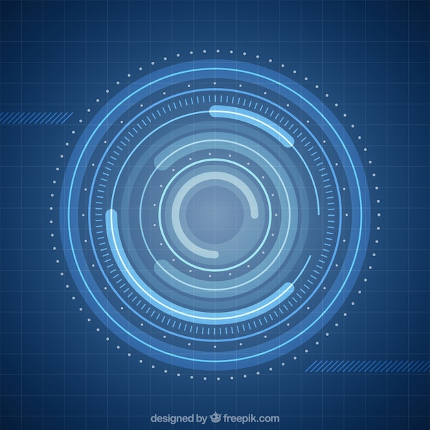 Free vector technological circle background