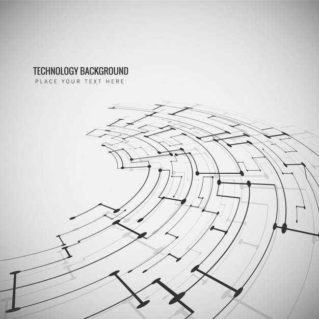 無料ベクター 技術円形の背景