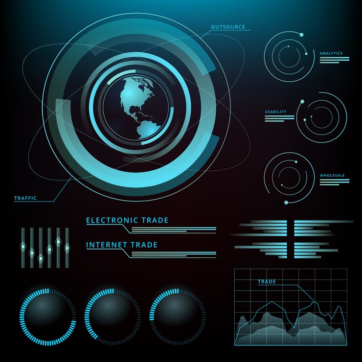 Free Vector technological design for infographic