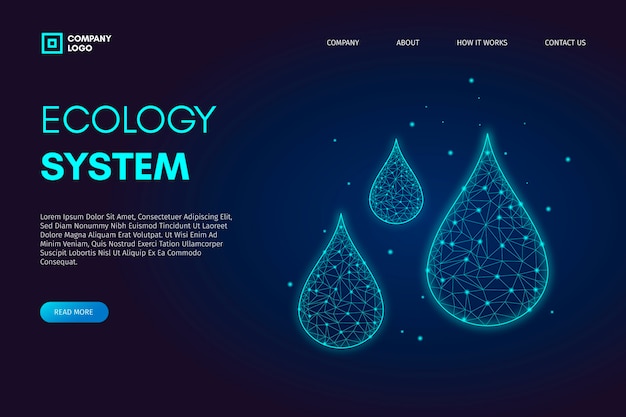 Free vector technological ecology concept