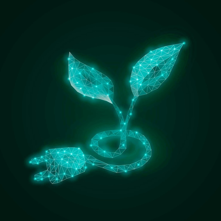 Free Vector technological ecology concept