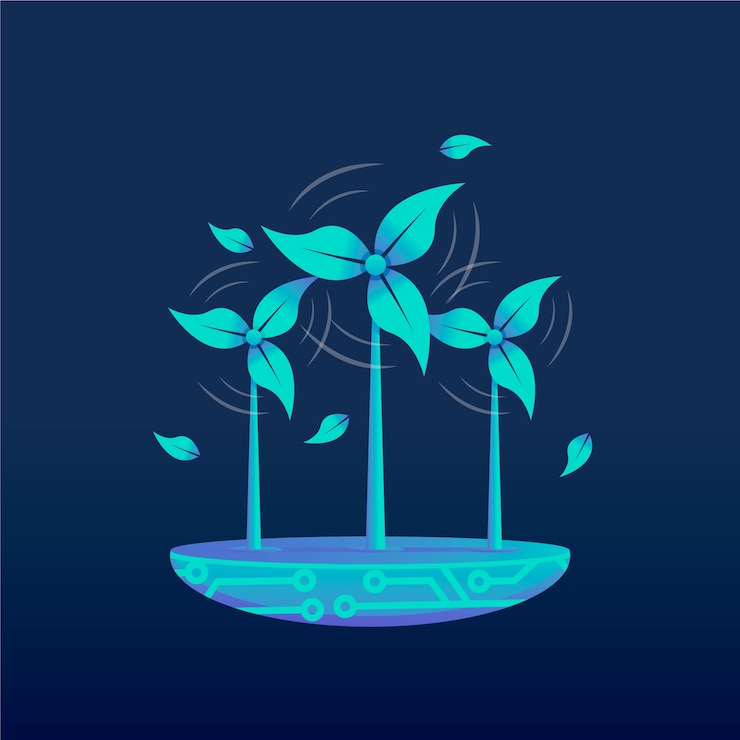Free Vector technological ecology concept