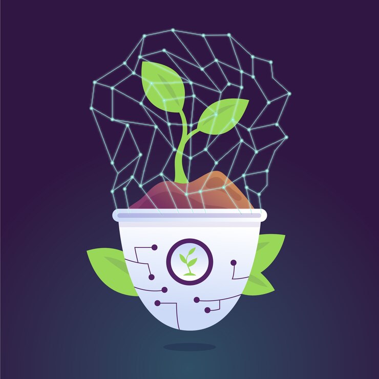 Free Vector technological ecology concept