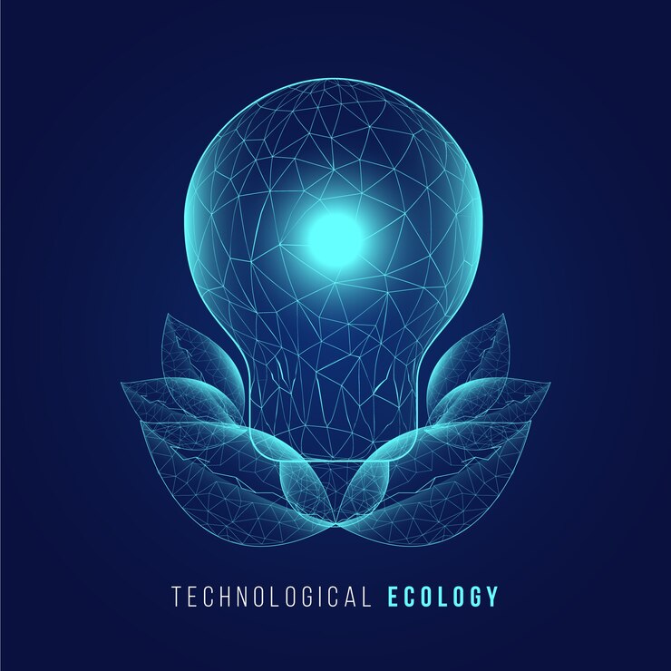 Free Vector technological ecology concept
