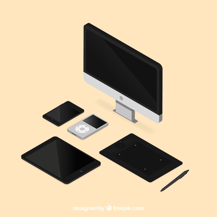 Free Vector technological elements collection